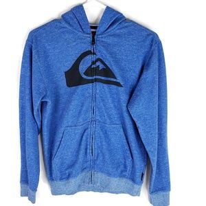 Quiksilver blue Hoodie zip sweatshirt M BOY'S C10